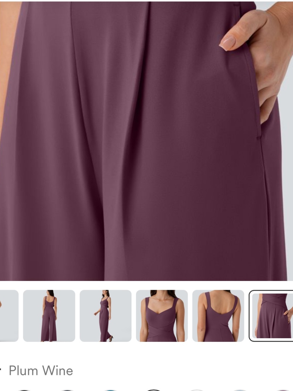 Halara U Back Sleeveless Casual Jumpsuit with Pockets Size M NWT - Picture 4 of 7